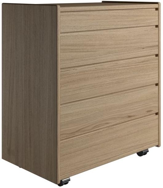 Elegant Rød Kommode med 5 Skuffer – Stilfuld Opbevaring!