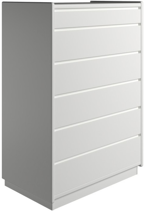 Elegant hvid kommode med 6 skuffer til dit hjem