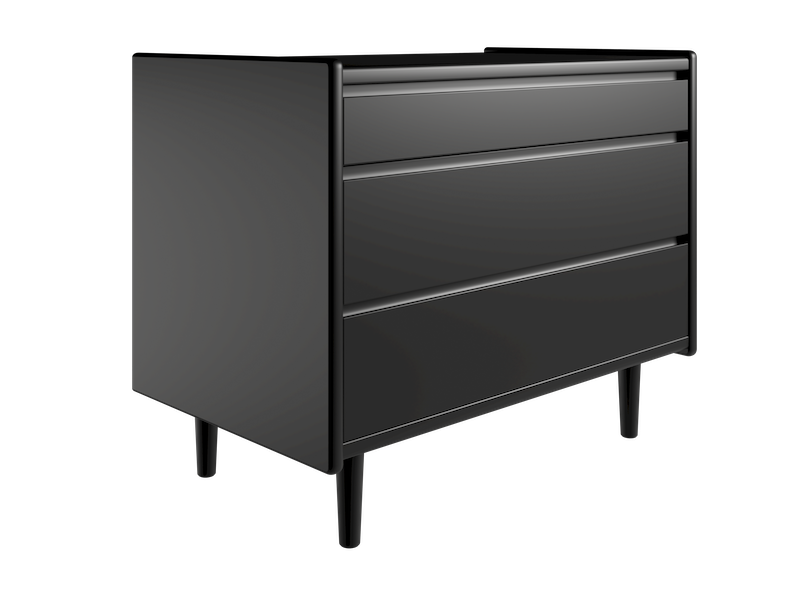 Elegant 3-skuffers kommode i dansk design til hjemmet