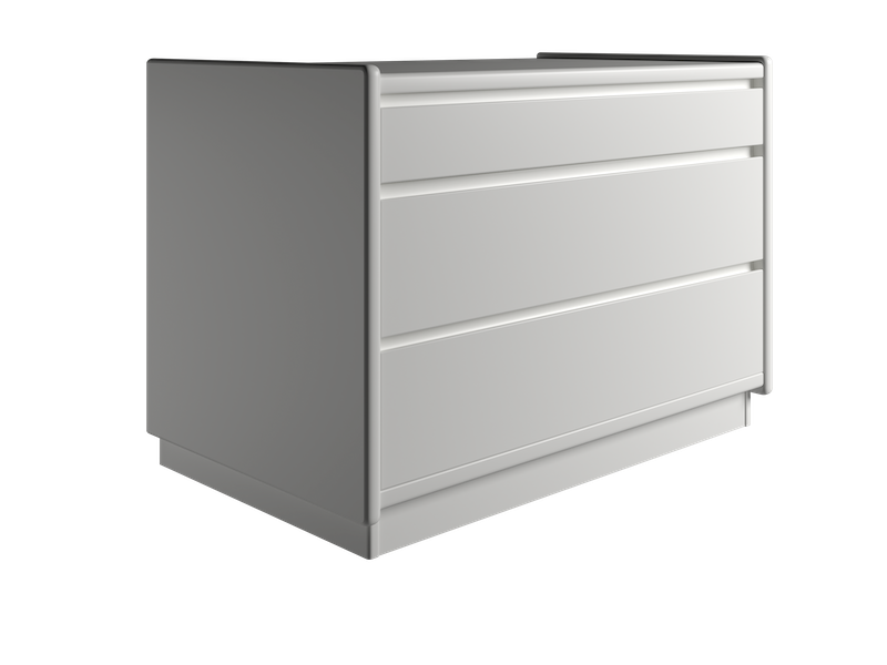 Elegant Hvid Kommode med 3 Skuffer - Dansk Design Tilbud