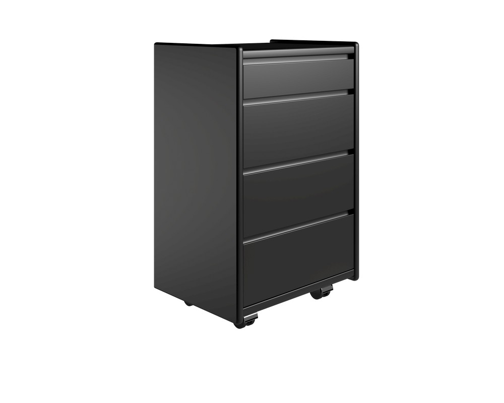 Elegant sort kommode med hjul til praktisk opbevaring