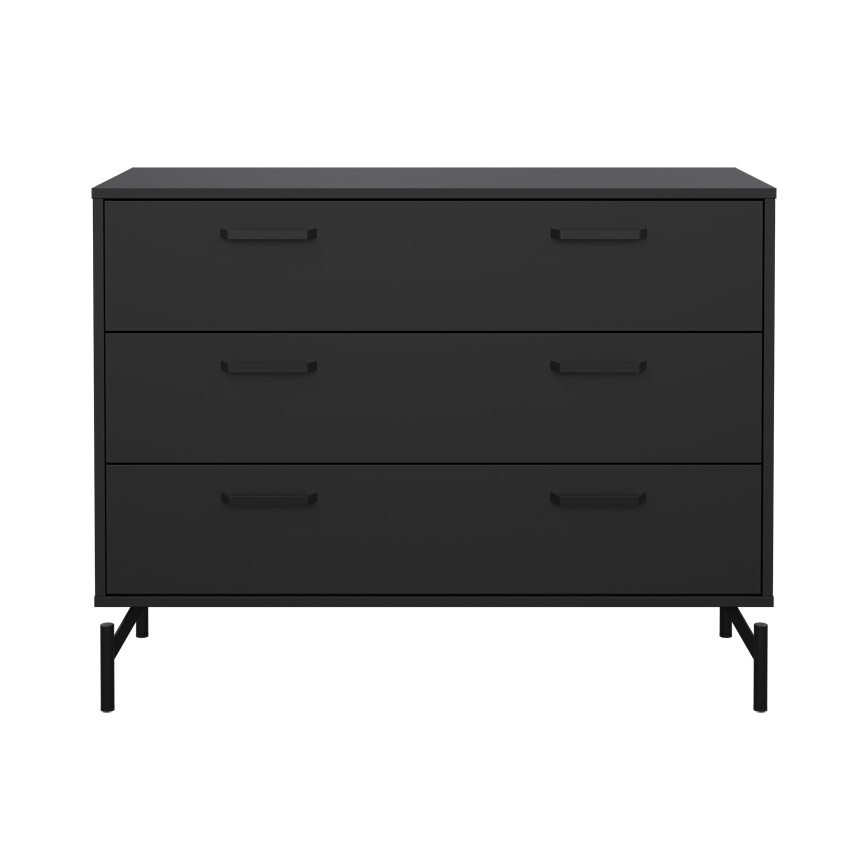Sort Dana Kommode 3skuffer Skarp Pris 52301gmgm - Tvilum Kommoder - 5713035086585