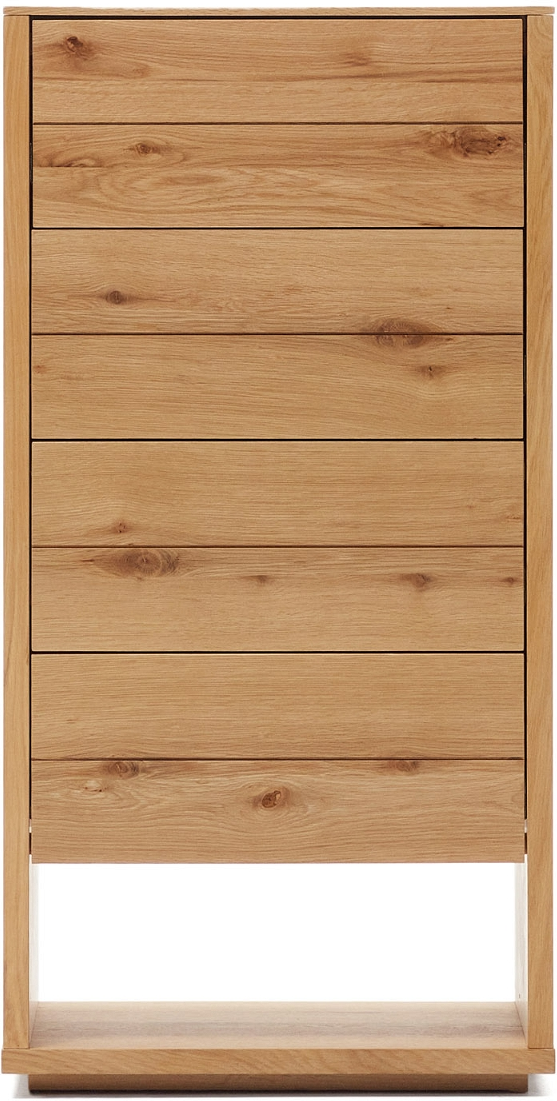 Natur Kommode Kave Home Alguema Egetræsfiner 120x60x40 Skuffer Push Open Moderne Nordisk - Kave Home Kommoder  - 8433840804545